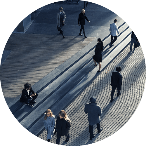 people walking on sidewalk